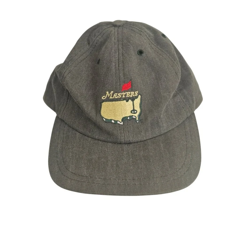 Vintage The Masters Golf Hat Cap Strapback Green American Needle Made in USA